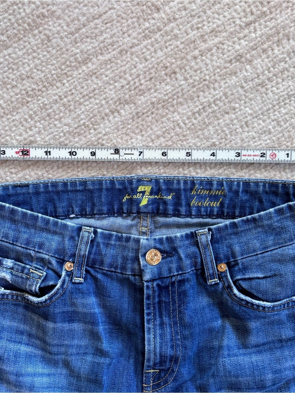 7 For All Mankind Kimmie Women's Dark Blue Capri Cropped Jeans - Picture 9 of 9